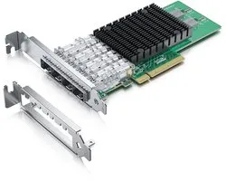 10Gb PCI-E NIC Network Card, Quad SFP+ Port, with Original Intel XL710-BM1 Controllers, PCI Ethernet LAN Adapter Support Windows Server/Linux/VMware ESXi, Compare to Intel X710-DA4