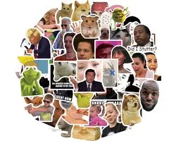 Memes Extra Stickers - set 50 stuks - Laptop Stickers - Stickervellen