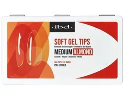 IBD Soft Gel Tips Medium Almond 504st
