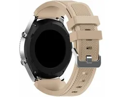 Bracelet Strap-it Smartwatch 20mm - bracelet en silicone adapté pour Huawei Watch GT 2 42mm / GT 3 42mm - bracelet de montre adapté pour Amazfit GTS / GTS 2 / 2 Mini / GTS 3 / GTS 4 / Amazfit Bip / Bip Lite / Bip S / Bip u Pro / Bip 3 - beige