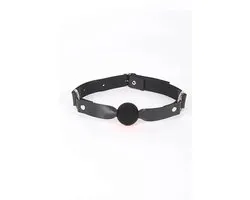 Bâillon à Boule Zwart - Ball Gag BDSM Accessoire - Boule Bâillon Ajustable Zwart Cuir - Bâillon Bondage - One Size - Accessoire Fétiche - La Nuita