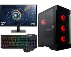 i5 6- Core|PC de bureau Gaming RTX 4060 complet - Moniteur Gaming 27" 1 ms, - Clavier mécanique ( Interrupteurs Blue ) et souris - i5 11400 - 32 Go RAM - SSD M2 1 To - Windows 11 Pro - Talos E2 Elite