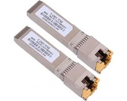 Netwerk Modules - SFP+ Transceivers - Netwerk Uitbreiding - Multi-snelheid 10G - 2 Stuks - Zilver