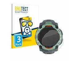 Screenprotector 3 Stuks voor Garmin Instinct 3 AMOLED / Solar (45 mm) Beschermglas transparant
