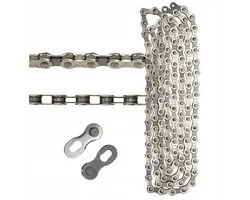 KMC eGlide ketting 9/10/11-speed zilver/grijs 132 schakels met Quick Link