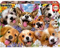 EDUCA - puzzle - 1000 pièces - Chiots selfie Howard Robinson