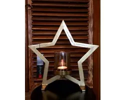 Diga Colmore kandelaar Ster - kerstdecoratie - kaarshouder - waxinelichthouder - 44 x 10 x 42 cm