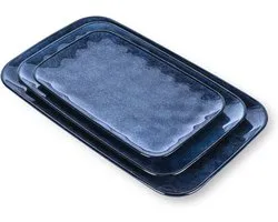 vicrays Ceramic Rectangular Serving Dishes - 14" 12" 10" Porcelain Serving Platters for Party BBQ Appetizers Sushi - ShopVlot