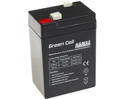 Green Cell 6V 4.5Ah (4.6mm) 4500mAh VRLA AGM accu