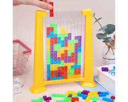 Houten 3D Tetris puzzel - gestapeld montessori speelgoed - gekleurd bordspel - educatief denkspel voor peuters van 3‑6 jaar Gekleurd acryl + hout
