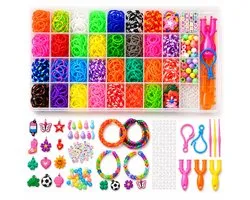 BOTC Loom Bands Starter Package - 1800 pièces - 30 couleurs - Bandes élastiques pour métier à tisser - Métiers à tisser - Paquet de Loom