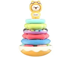Allerion Soft Stacking Tower - Blocs Bébé - Set de Blocs à empiler avec Musique- Pour Garçons et Filles - Jenga Jouets - Dès 18 mois