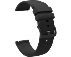 Bracelet en silicone - compatible Garmin Vivoactive 4 / Venu 3 / Venu 2 / Forerunner 255 / Forerunner 265 / 570 (47mm) et Polar Vantage M / M2 / V3 / Grit X (Pro) - lisse - noir