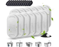 24-delige Filter Kattenfontein - kattenfontein - Filter patronen - Drinkfontein Filters Navulling - Waterfilter & Sponsfilter - Waterfontein Kat Accessoires(12 filters en 12 sponsjes)