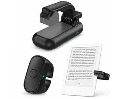Daity 1 pièce - Anneau avec télécommande pour tourner les pages – Compatible avec Kindle Paperwhite/Scribe/Oasis, télécommande RF sans fil/clicker pour iPhone, iPad, tablettes Android, liseuses, déclencheur appareil photo et déclencheur vidéo