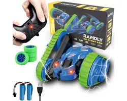 HyperWheels Rapidly - Voiture Jouets contrôlable pour Garçons et Filles - Blauw - Pour intérieur et extérieur / Avec Siècle des Lumières de travail - Rechargeable et télécommandée