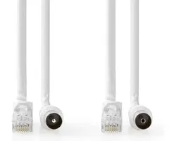 Nedis CSGP4500WT30 Coax- / Cat6-combinatiekabel Met Connectoren 3,0 M