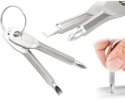 KAPSING Mini Screwdriver, Multifunctional Screwdriver, Keychain, 2 Pieces, Portable Phillips Screwdriver and Slotted Screwdriver, Tools (1 Set)
