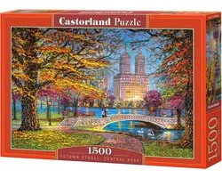 Castorland Autumn Stroll, Central Park – Puzzel – 1.500 stukjes – Satijnen afwerking – Perfecte pasvorm – Europese kwaliteit