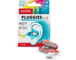 Alpine Pluggies Kids - Bouchons d'oreilles pour enfants - Pour dormir, nager et se concentrer - Parfaite insonorisation - Waterproof - SNR 25 dB - 1 paire - Blanc