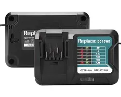 Battery charger-1 vervangende acculader, snellader met LED-display, 10,8V 12V DC10WD DC10SB DC10WC BL1015 (Europese standaardstekker)