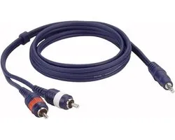DAP Audio Mini Jack naar RCA Overgangskabel 1,5m - Mini Jack Stereo naar 2x RCA (Tulp) - 1,5m