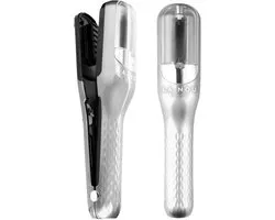 La Nou® Split Ender 4 – Split Ends Trimmer voor Gespleten Haarpunten – Behoudt je Lengte – Titanium Mesjes – Draadloos & Oplaadbaar – Incl. 5 Accessoires – Split Remover voor Dames – Zilver