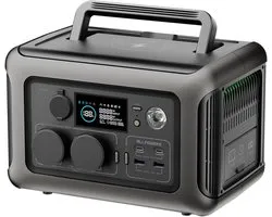 ALLPOWERS R600 Draagbare powerstation, LiFePO4-accu van 299 Wh, zonnegenerator met wisselstroomuitgang en 2 accu's van 600 W, snel opladen van 0-100% in 1 uur, voor camping, camper, noodgevallen