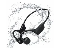 Swiftek Bone Conduction Headphone – IPX8 Waterdicht – Open Ear Sporthoofdtelefoon – Sportoordopjes – Oortjes draadloos – Bluetooth Koptelefoon Draadloos – Draadloze Oordopjes – Headset Draadloos – 8GB geheugen