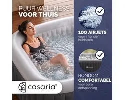 Bain à remous gonflable Casaria 2-4 personnes 100 jets 42°C