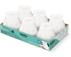 Bolsius - Twilight - Kaars in glas - Patio - Wit - Tray 6 - 70 branduren