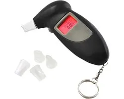 Digitale Alcohol tester - Blaas test alcohol - Alcoholtester - Blaas controlle - Inclusief 4 extra mondstukken