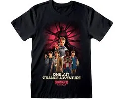 Heroes Inc Stranger Things T-Shirt Group Artwork One Last Strange Adventure Colour Size XL T-shirts