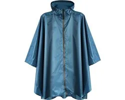 Waterproof Cycling Rain Poncho Portable Lichtgewicht Hooded Rain Jacket Bicycle Compact Rain Cape Herbruikbare Unisex voor Backpacking Camping Outdoors, One Size, zeeblauw, One Size