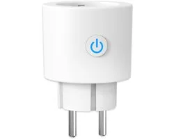 Smart Plug 16A 3680W met Energiemeter, Slimme Stekker Geschikt voor Alexa/Google Home, Voice Control, App Tuya/Smart Life, Wifi 2.4 GHz, Geen bridge benodigd, 1PC