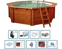 Interline Sumatra rond 5,30 x 1,38 m / forfait PREMIUM inclus Piscine