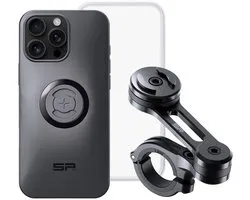 SP-Connect Moto Bundle - Compatible avec iPhone 16 Pro - Support moto complet résistant aux intempéries composé d'un support Moto Mount Pro, d'un étui pour téléphone et d'une protection contre les intempéries