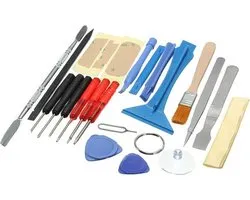 22 in 1 Professioneel Reparatie Toolkit bevat: Zelfklevende stickers, Opening Tools Gereedschap voor Smartphones
