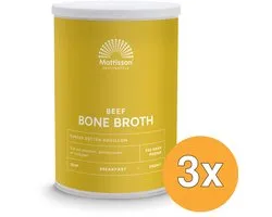 3x Mattisson Beef Bone Broth Botten Bouillon (250 gr)