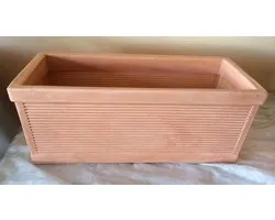 Bloembak Buiten Millerighe 100x45x38cm TERRE DE SIENNE Teiplast
