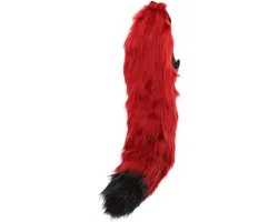 SHOWERORO Vos Staart Prop Konijntjes Decor Bunny Staarten Kunstmatige Harige Staart Fursuit Staart Dier Pluche Zwarte Decoraties Decoratieve Staart Cosplay Benodigdheden Hond Staarten