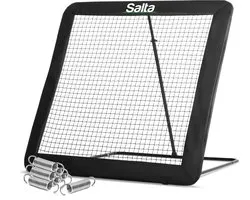 Salta Motion - 164 x 164 cm - Vrij verstelbaar - Rebounder / Kickback / Tchouk / Bouncer - Inclusief grondankers en stalen veren voor sterke bounce - Zwart - Voetbal rebounder / handbal / volleybal - Training
