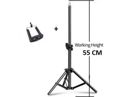 Support de trépied pour appareil photo pliable professionnel vis à 360 degrés stabilisateur de trépied à tête fluide en alliage d'aluminium avec clip de support de téléphone