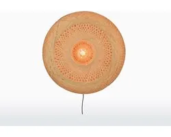 GOOD&MOJO Wandlamp Palawan - Bamboe - Ø60cm - Binnen Scandinavisch,Bohemian