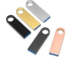 USB-stick 16GB 5 Stuks Mini Metaal Memory Stick 3.0, Wooolken USB flashdrives waterdicht geheugensticks Portable Data Storage met 5 sleutelhangers