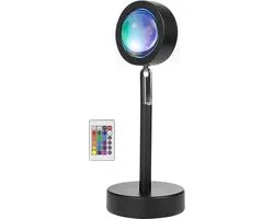 Sunset lamp  - 16 kleuren - Projector lamp - Afstandsbediening - remote control - Zonsopgang - zonsondergang - Led Lamp - Sfeer verlichting - Zacht licht - summervibes