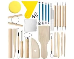 27 Stuks Applicator Tool Kit – Boetseerspatels Gereedschap – Sculpting, Smoothing, Shapers, Modellering – Hobby & Boetseren – Hout