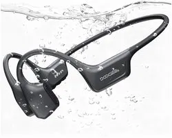 DOOGEE BoneAirSwim-IP68 waterdichte Zwemhoofdtelefoon- Boneconductie - headset- 10 uur batterijduur - Sportief hardlopen - Draadloze Bluetooth 5.4 - Open-oorontwerp - 64 GB MP3 dual-mode - Geschikt voor fietsen, onderwaterzwemmen, fitness
