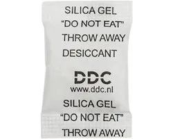 DDC Silica Gel 100 grammes sachet de séchage non-alimentaire | 5 sachets | Pour tous les emballages et l'électronique, les composants et les marchandises