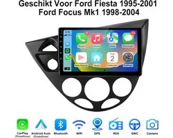 Junsun Android 15 Autoradio Convient pour Ford Fiesta 1995-2001 Focus Mk1 1998-2004 - 2 Go+64 Go - CarPlay & Android Auto sans fil - Bluetooth - Système de navigation GPS - Écran tactile HD 9 pouces - WIFI - FM - RDS - Processeur Quad-core